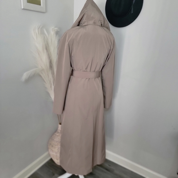 🌧 ☔️ London Fog Taupe All Weather Maxi Trench Coat - Picture 3 of 11